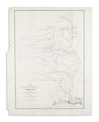 (INDIAN LANDS.) Hood, Washington. Map Illustrating the Plan of the Defences of the Western & North-Western Frontier,